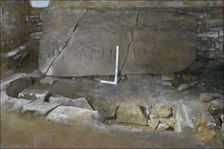 State of the place in November 2021 where the supposed remains of Bishop Teodomiro were found in a secondary position.