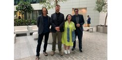 Das Projektteam von links nach rechts: Adam Izdebski (Universität Warschau), Timothy Newfield (Universität Georgetown, Washington), Elena Xoplaki (Justus Liebig Universität Giessen) und Alexander Herbig (Max-Planck-Institut für evolutionäre Anthropologie)