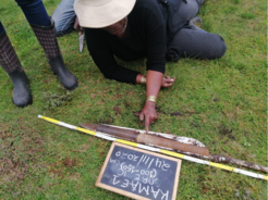 Short sediment core retrieved from Central Kenya highlands (Kereita, Kamae Forest). Change in lithology indicate different environmental depositional regimes.