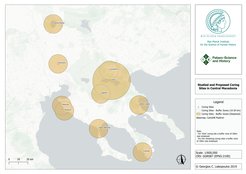 Studied and proposed coring sites in central Macedonia