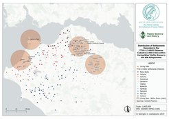 Distribution of settlements recorded in the TT10-1/14662 Ottoman Cadastre (1460-3CD) within coring sites' buffer zones in the northwest Peloponnese.