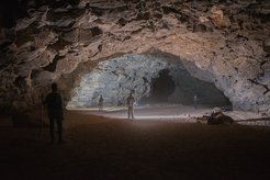 The western passage of the Umm Jirsan lava tube.